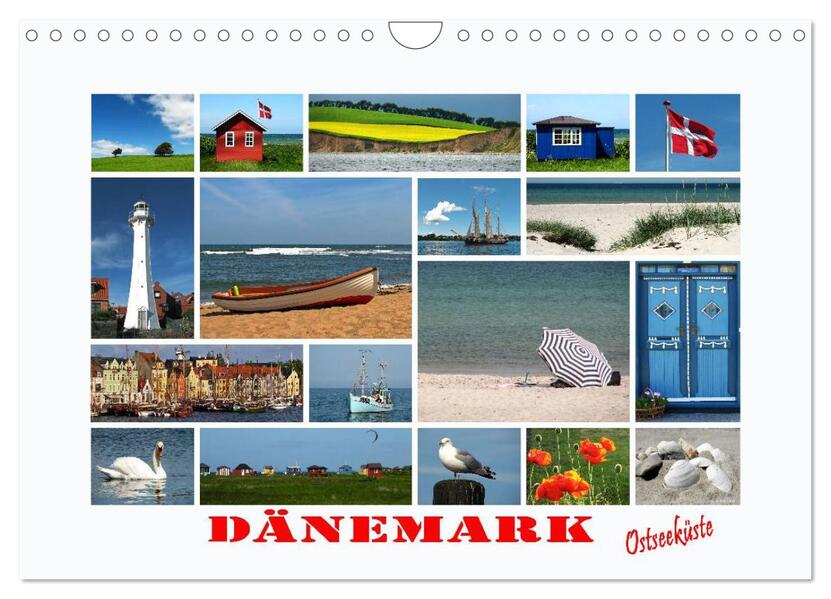 Dänemark - Ostseeküste (Wandkalender 2024 DIN A4 quer) CALVENDO Monatskalender