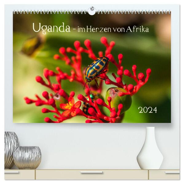 Uganda - im Herzen von Afrika (hochwertiger Premium Wandkalender 2024 DIN A2 quer) Kunstdruck in Hochglanz