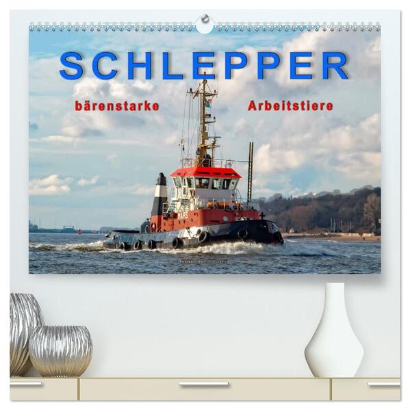 Schlepper - bärenstarke Arbeitstiere (hochwertiger Premium Wandkalender 2024 DIN A2 quer) Kunstdruck in Hochglanz