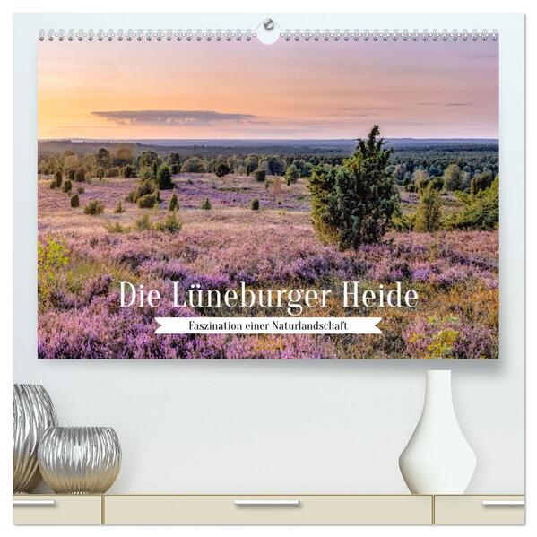 Die Lüneburger Heide - Faszination einer Naturlandschaft (hochwertiger Premium Wandkalender 2024 DIN A2 quer) Kunstdruck in Hochglanz