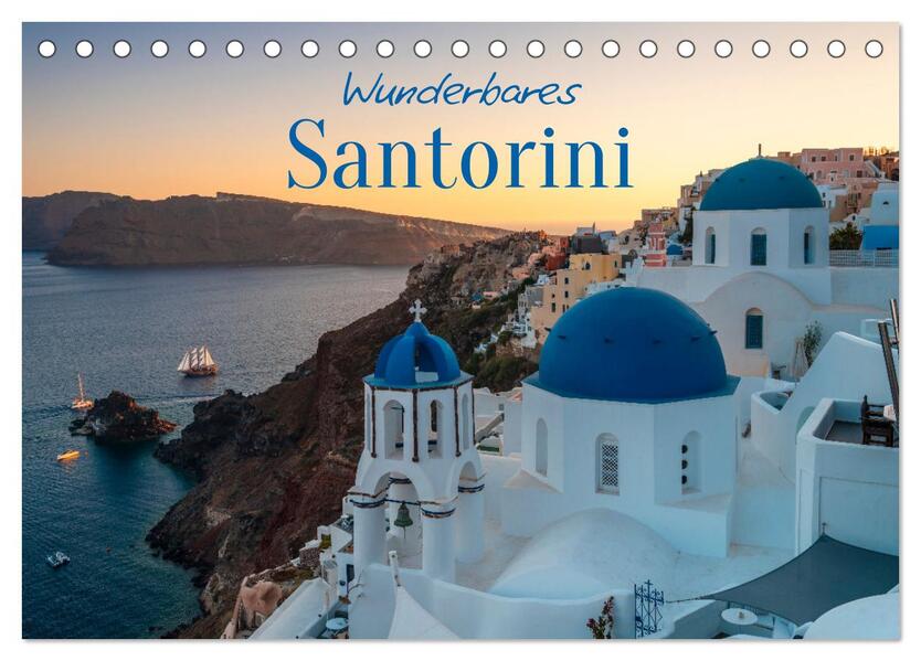 Wunderbares Santorini - Matteo Colombo (Tischkalender 2024 DIN A5 quer) CALVENDO Monatskalender