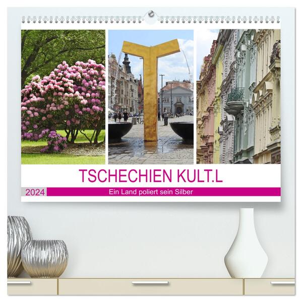 TSCHECHIEN KULT.L (hochwertiger Premium Wandkalender 2024 DIN A2 quer) Kunstdruck in Hochglanz