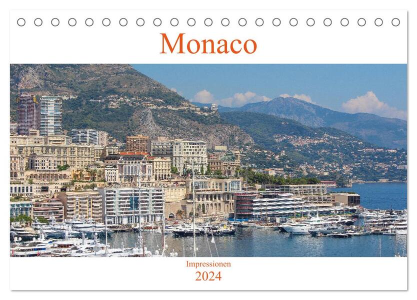 Monaco - Impressionen (Tischkalender 2024 DIN A5 quer) CALVENDO Monatskalender
