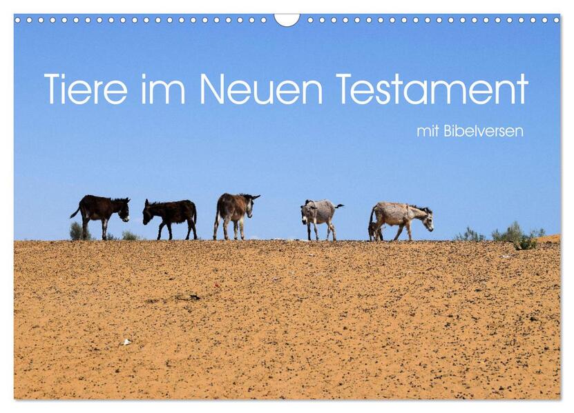 Tiere im Neuen Testament mit Bibelversen (Wandkalender 2024 DIN A3 quer) CALVENDO Monatskalender