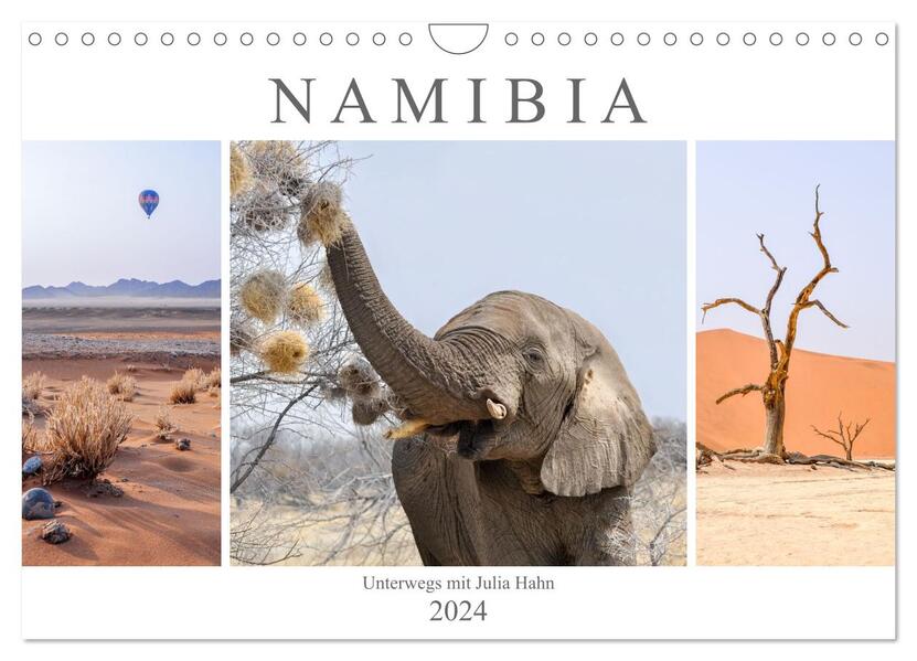 Namibia - unterwegs mit Julia Hahn (Wandkalender 2024 DIN A4 quer) CALVENDO Monatskalender