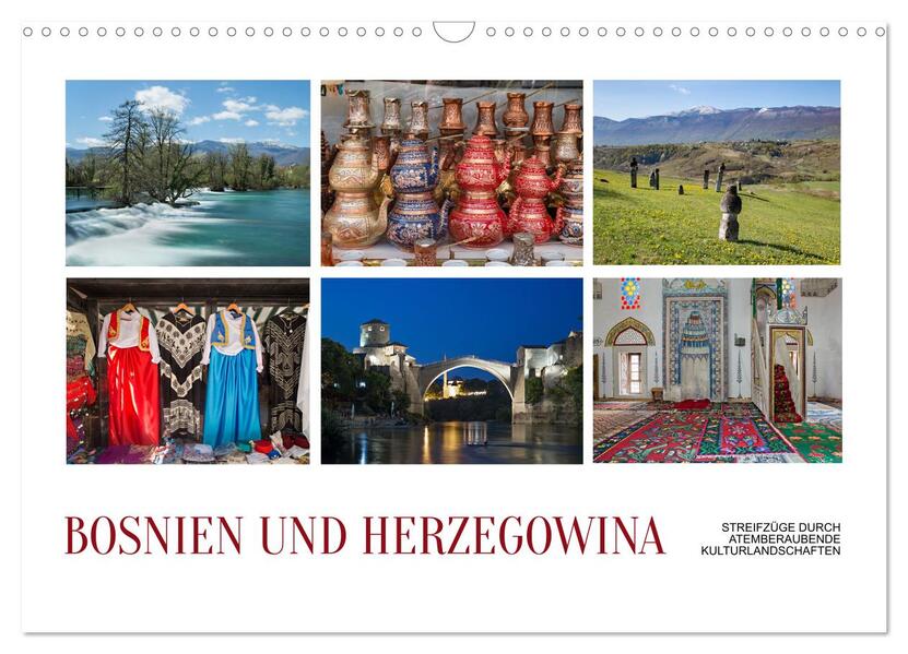 Bosnien und Herzegowina - Streifzüge durch atemberaubende Kulturlandschaften (Wandkalender 2024 DIN A3 quer) CALVENDO Monatskalender