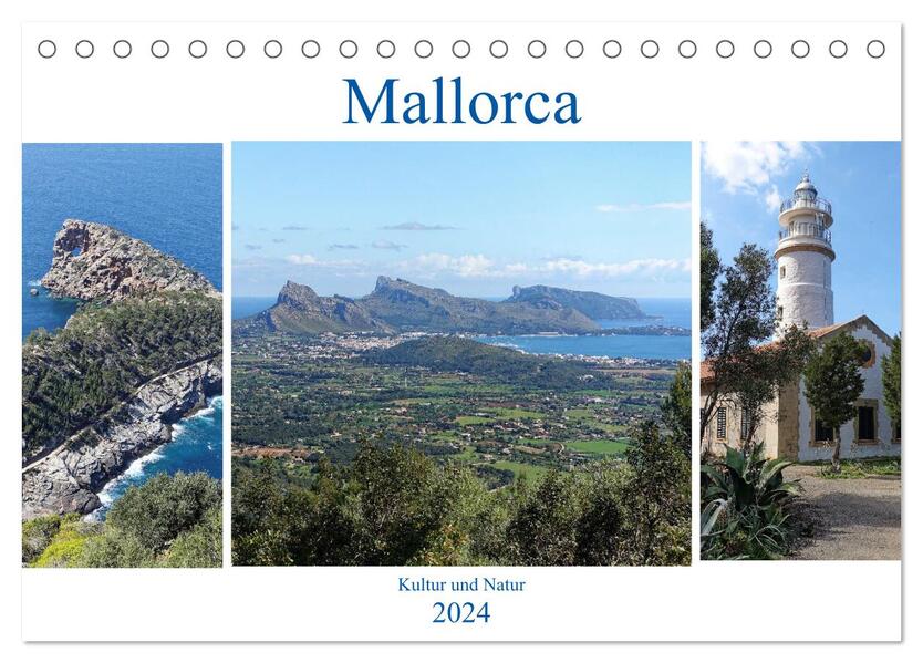 Mallorca - Kultur und Natur (Tischkalender 2024 DIN A5 quer) CALVENDO Monatskalender