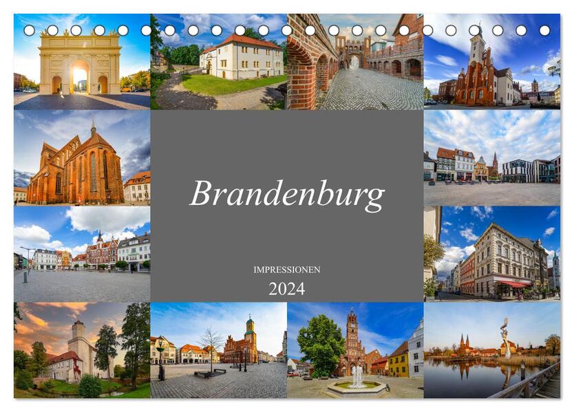 Brandenburg Impressionen (Tischkalender 2024 DIN A5 quer) CALVENDO Monatskalender