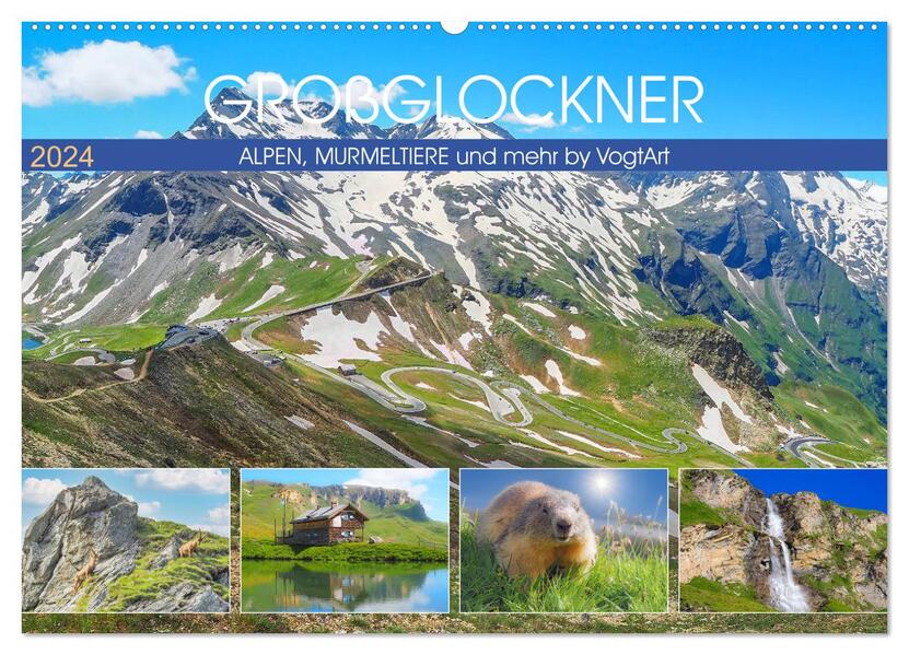 Großglockner Alpen Murmeltiere & mehr by VogtArt (Wandkalender 2024 DIN A2 quer) CALVENDO Monatskalender