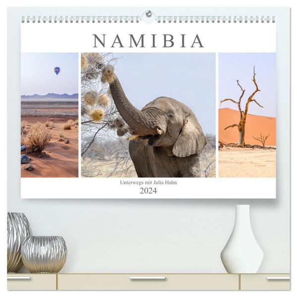 Namibia - unterwegs mit Julia Hahn (hochwertiger Premium Wandkalender 2024 DIN A2 quer) Kunstdruck in Hochglanz