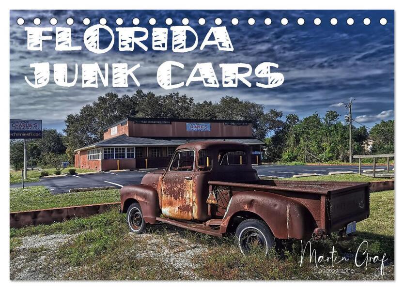 Florida Junk Cars (Tischkalender 2024 DIN A5 quer) CALVENDO Monatskalender