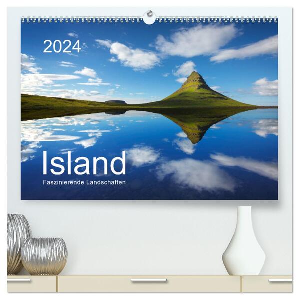 ISLAND 2024 - Faszinierende Landschaften (hochwertiger Premium Wandkalender 2024 DIN A2 quer) Kunstdruck in Hochglanz
