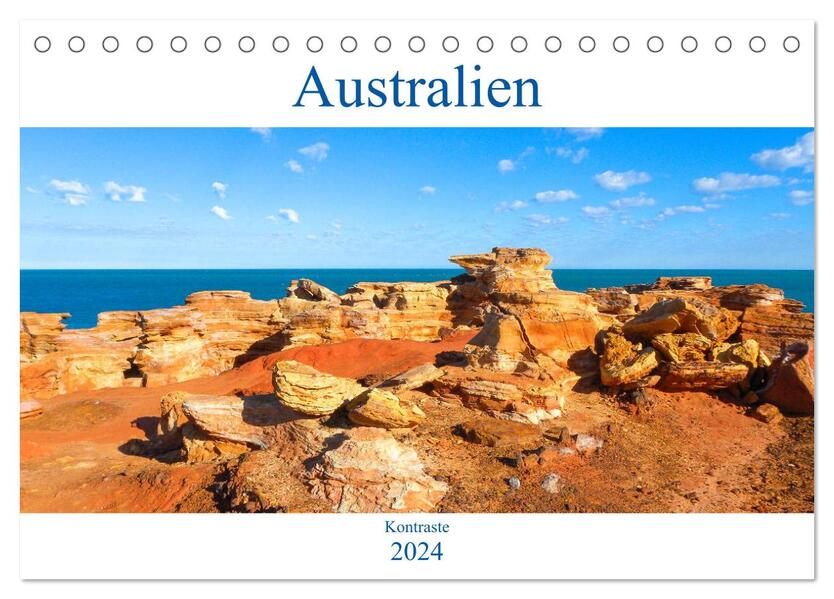 Australien - Kontraste (Tischkalender 2024 DIN A5 quer) CALVENDO Monatskalender