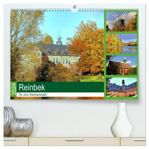 Reinbek Tor zum Sachsenwald (hochwertiger Premium Wandkalender 2024 DIN A2 quer) Kunstdruck in Hochglanz