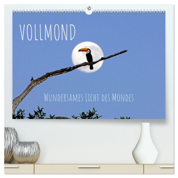Vollmond: Wundersames Licht des Mondes (hochwertiger Premium Wandkalender 2024 DIN A2 quer) Kunstdruck in Hochglanz