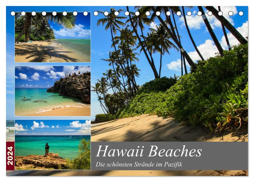 Hawaii Beaches - Die schönsten Strände im Pazifik (Tischkalender 2024 DIN A5 quer) CALVENDO Monatskalender