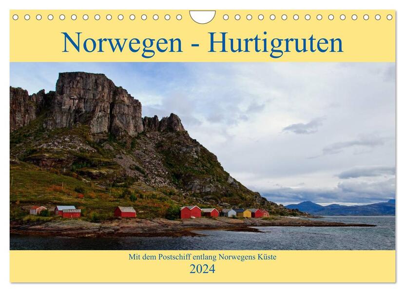 Norwegen - Hurtigruten (Wandkalender 2024 DIN A4 quer) CALVENDO Monatskalender
