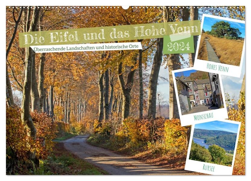 Die Eifel und das Hohe Venn (Wandkalender 2024 DIN A2 quer) CALVENDO Monatskalender