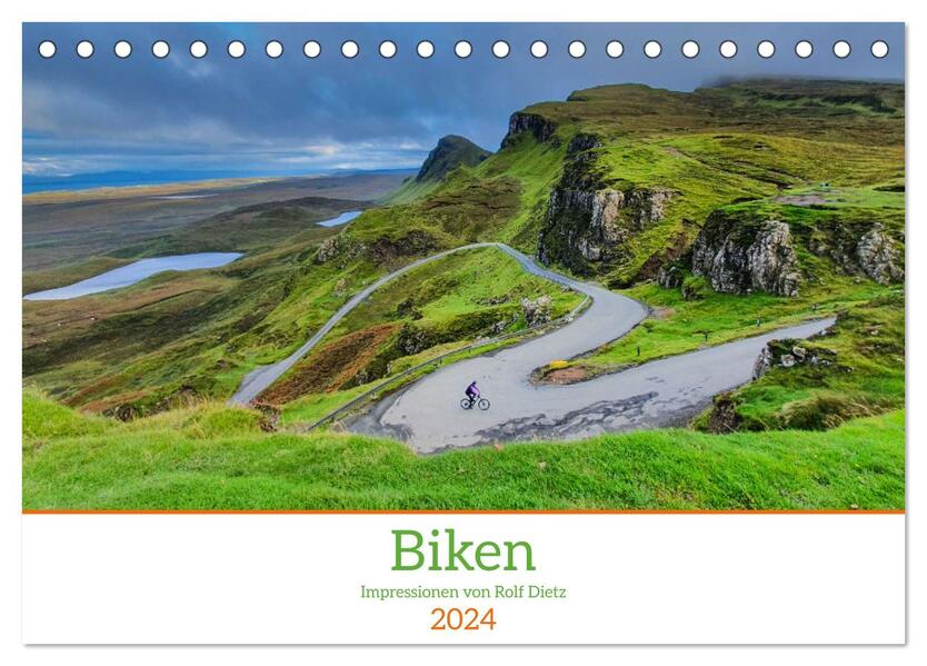 Biken - Impressionen von Rolf Dietz (Tischkalender 2024 DIN A5 quer) CALVENDO Monatskalender