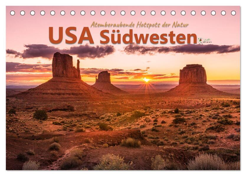 USA Südwesten - Atemberaubende Hotspots der Natur (Tischkalender 2024 DIN A5 quer) CALVENDO Monatskalender