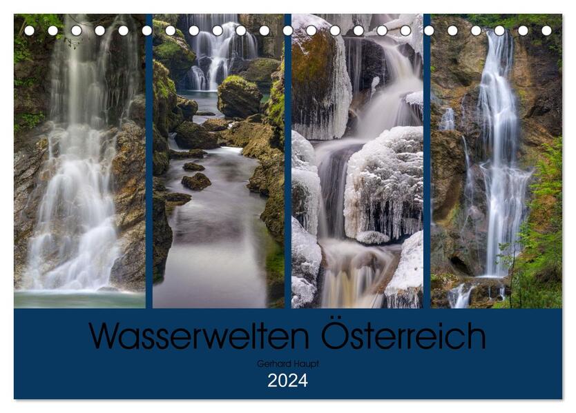 Wasserwelten Österreich (Tischkalender 2024 DIN A5 quer) CALVENDO Monatskalender