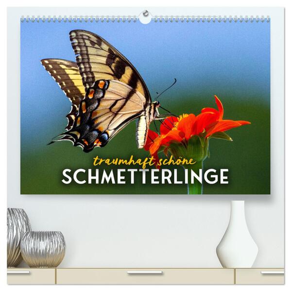 Traumhaft schöne Schmetterlinge (hochwertiger Premium Wandkalender 2024 DIN A2 quer) Kunstdruck in Hochglanz
