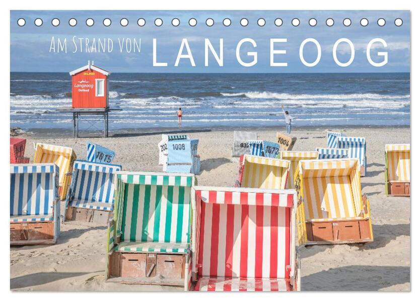 Am Strand von Langeoog (Tischkalender 2024 DIN A5 quer) CALVENDO Monatskalender