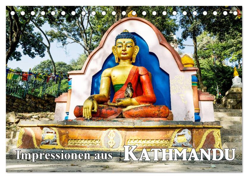 Impressionen aus Kathmandu (Tischkalender 2024 DIN A5 quer) CALVENDO Monatskalender