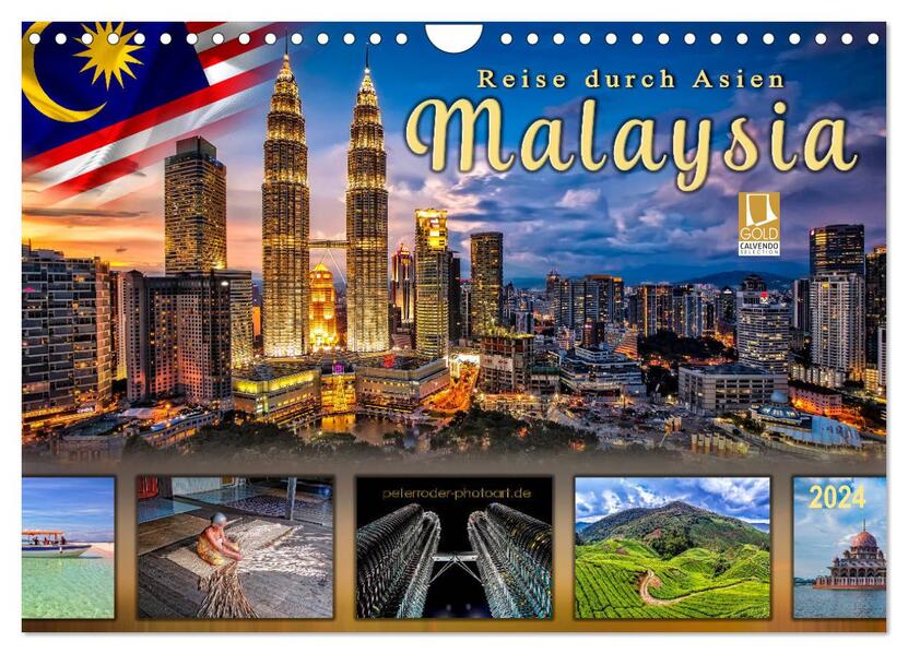 Reise durch Asien - Malaysia (Wandkalender 2024 DIN A4 quer) CALVENDO Monatskalender