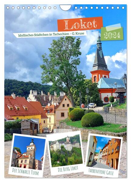 Loket - Idyllisches Städtchen in Tschechien (Wandkalender 2024 DIN A4 hoch) CALVENDO Monatskalender