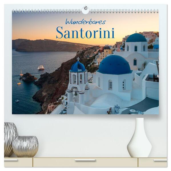 Wunderbares Santorini - Matteo Colombo (hochwertiger Premium Wandkalender 2024 DIN A2 quer) Kunstdruck in Hochglanz