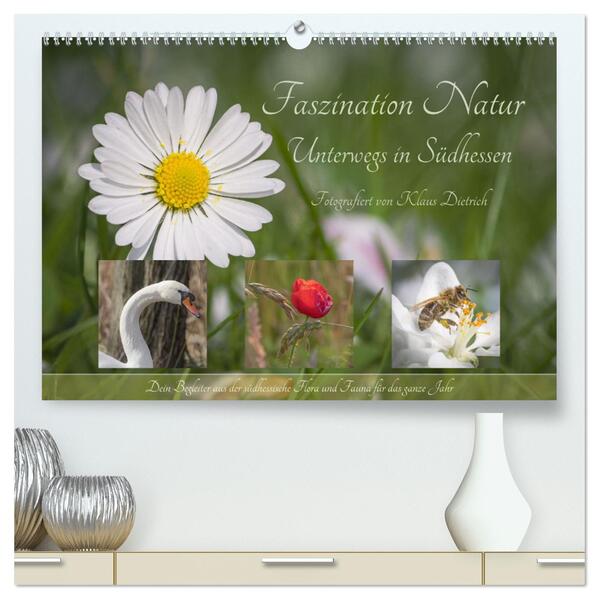 Faszination Natur Unterwegs in Südhessen (hochwertiger Premium Wandkalender 2024 DIN A2 quer) Kunstdruck in Hochglanz