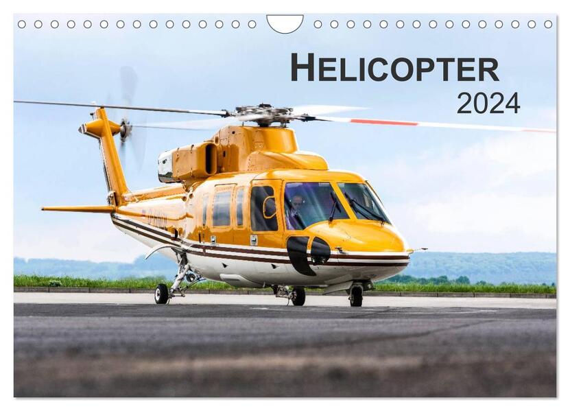 Helicopter 2024 (Wandkalender 2024 DIN A4 quer) CALVENDO Monatskalender