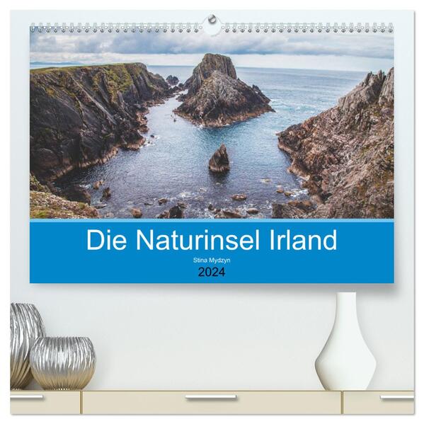 Die Naturinsel Irland (hochwertiger Premium Wandkalender 2024 DIN A2 quer) Kunstdruck in Hochglanz