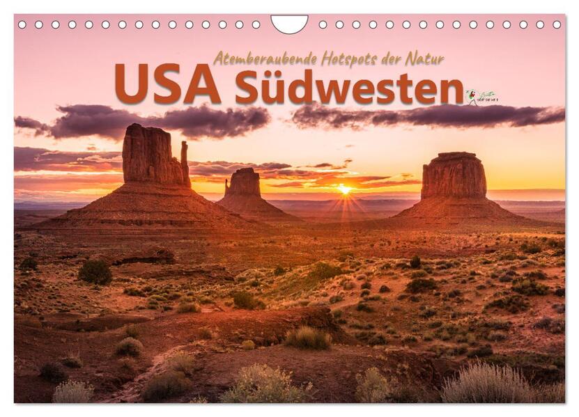 USA Südwesten - Atemberaubende Hotspots der Natur (Wandkalender 2024 DIN A4 quer) CALVENDO Monatskalender