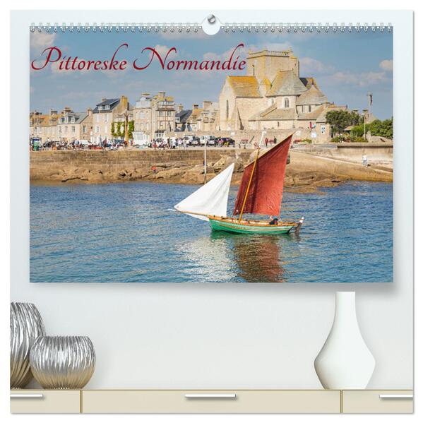 Pittoreske Normandie (hochwertiger Premium Wandkalender 2024 DIN A2 quer) Kunstdruck in Hochglanz