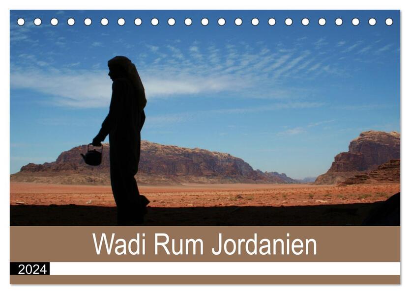 Wadi Rum Jordanien (Tischkalender 2024 DIN A5 quer) CALVENDO Monatskalender