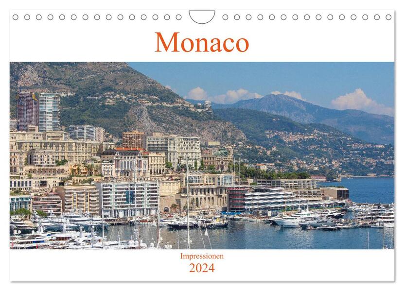 Monaco - Impressionen (Wandkalender 2024 DIN A4 quer) CALVENDO Monatskalender