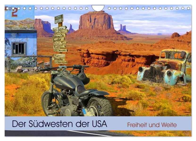 Der Südwesten der USA. Freiheit und Weite (Wandkalender 2024 DIN A4 quer) CALVENDO Monatskalender