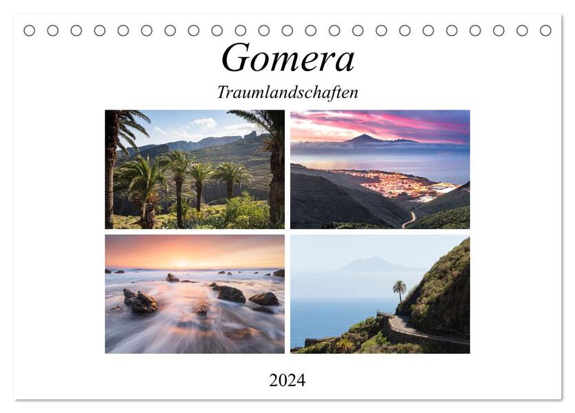 Gomera Traumlandschaften (Tischkalender 2024 DIN A5 quer) CALVENDO Monatskalender