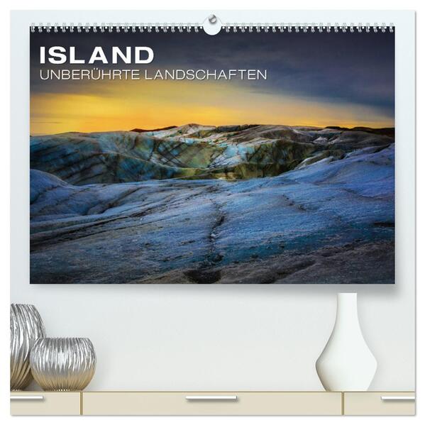Island - Unberührte Landschaften (hochwertiger Premium Wandkalender 2024 DIN A2 quer) Kunstdruck in Hochglanz