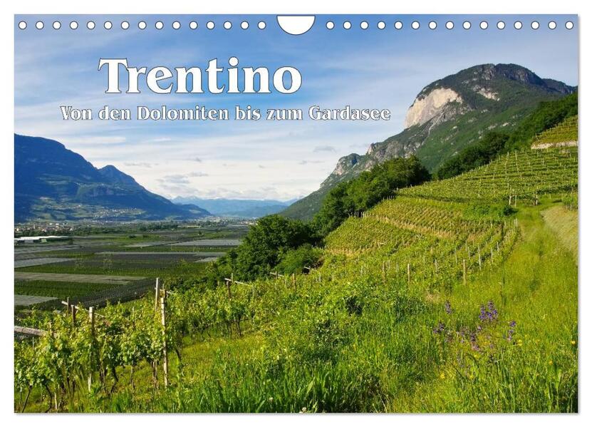 Trentino - Von den Dolomiten bis zum Gardasee (Wandkalender 2024 DIN A4 quer) CALVENDO Monatskalender