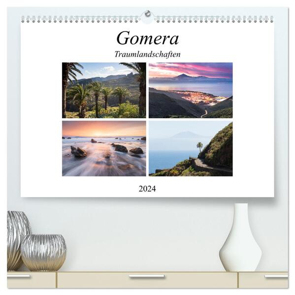 Gomera Traumlandschaften (hochwertiger Premium Wandkalender 2024 DIN A2 quer) Kunstdruck in Hochglanz
