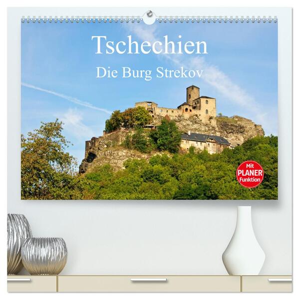 Tschechien - Die Burg Strekov (hochwertiger Premium Wandkalender 2024 DIN A2 quer) Kunstdruck in Hochglanz