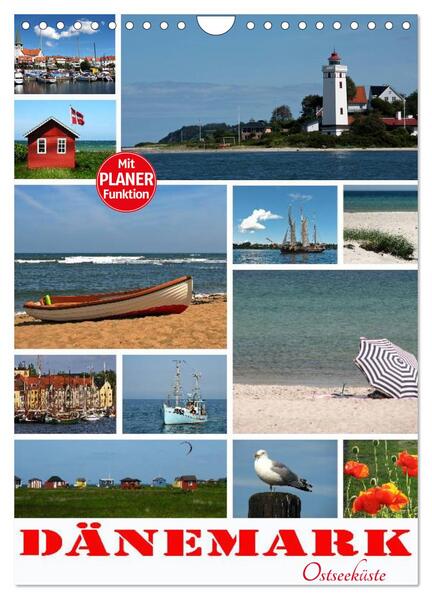 Dänemark - Ostseeküste (Wandkalender 2024 DIN A4 hoch) CALVENDO Monatskalender