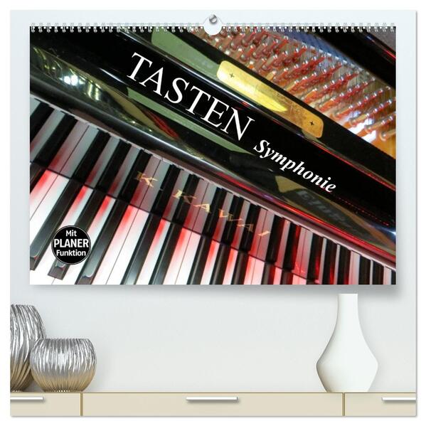 TASTEN Symphonie (hochwertiger Premium Wandkalender 2024 DIN A2 quer) Kunstdruck in Hochglanz