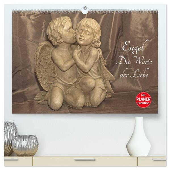 Engel - Die Worte der Liebe (hochwertiger Premium Wandkalender 2024 DIN A2 quer) Kunstdruck in Hochglanz