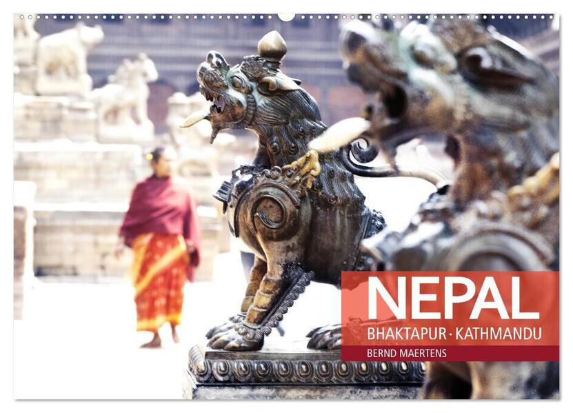 NEPAL Bhaktapur Kathmandu (Wandkalender 2024 DIN A2 quer) CALVENDO Monatskalender