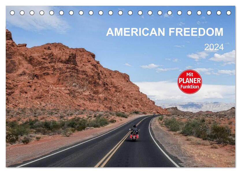 American Freedom - Planer (Tischkalender 2024 DIN A5 quer) CALVENDO Monatskalender