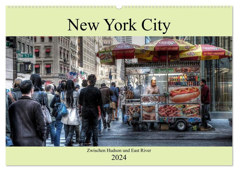 New York City - Zwischen Hudson und East River (Wandkalender 2024 DIN A2 quer) CALVENDO Monatskalender